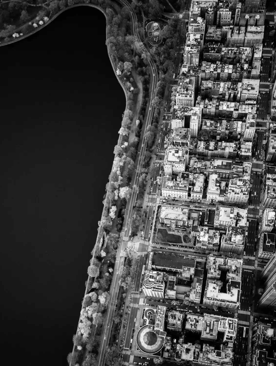 ilka mueller B W Cityscape New York Above