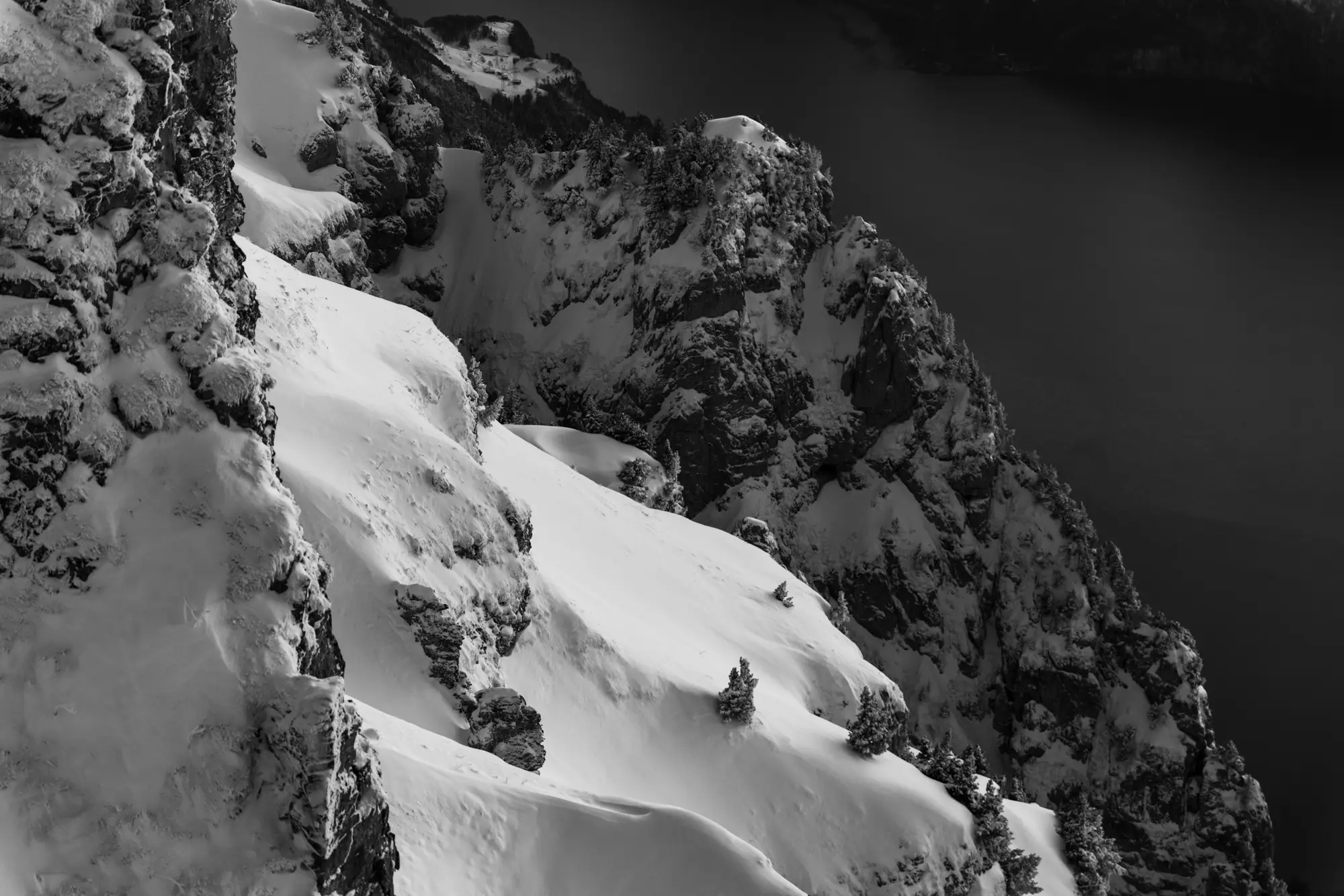 ilka mueller B W Landscape Cliff