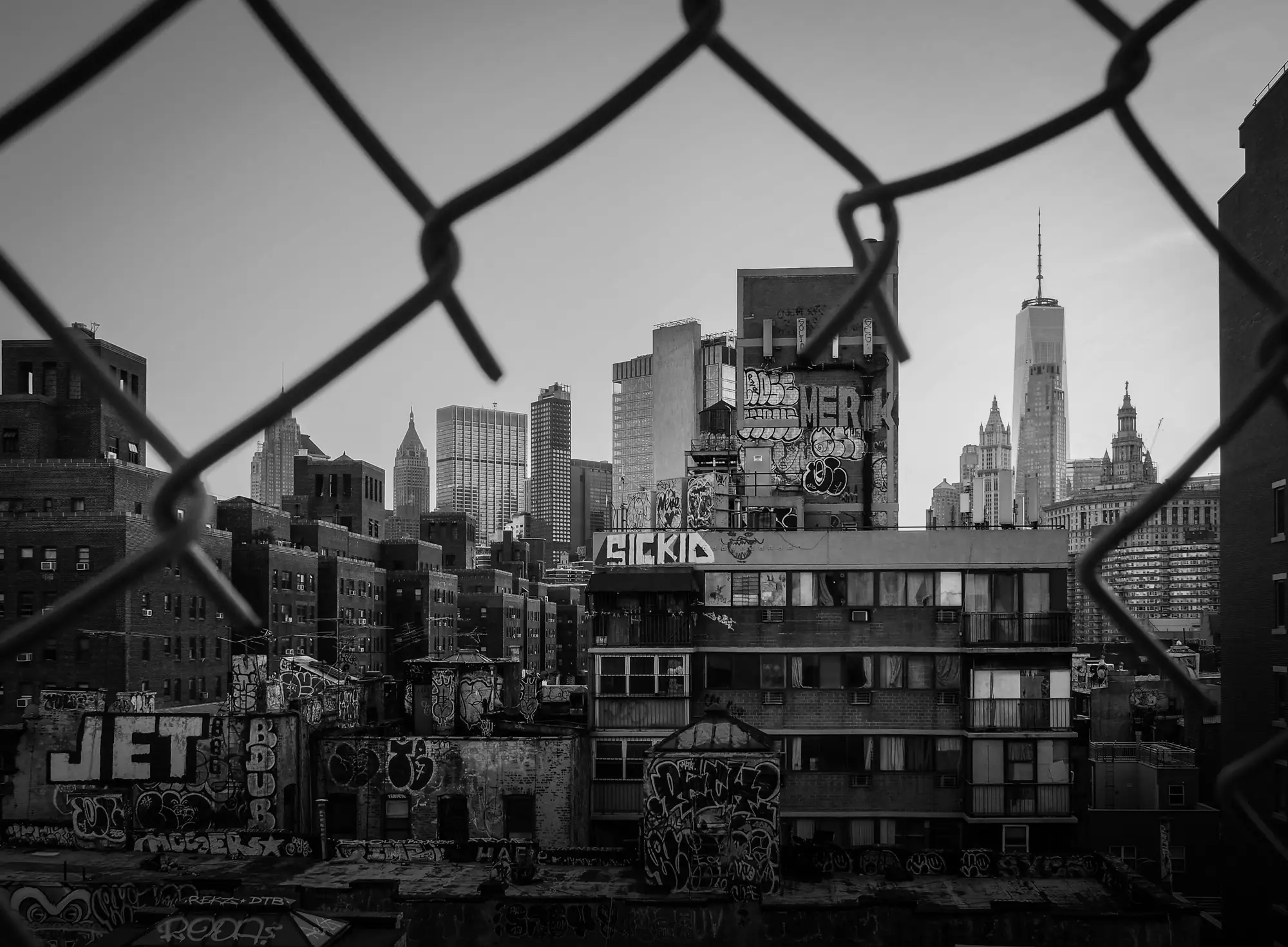 ilka mueller B W New York Fence