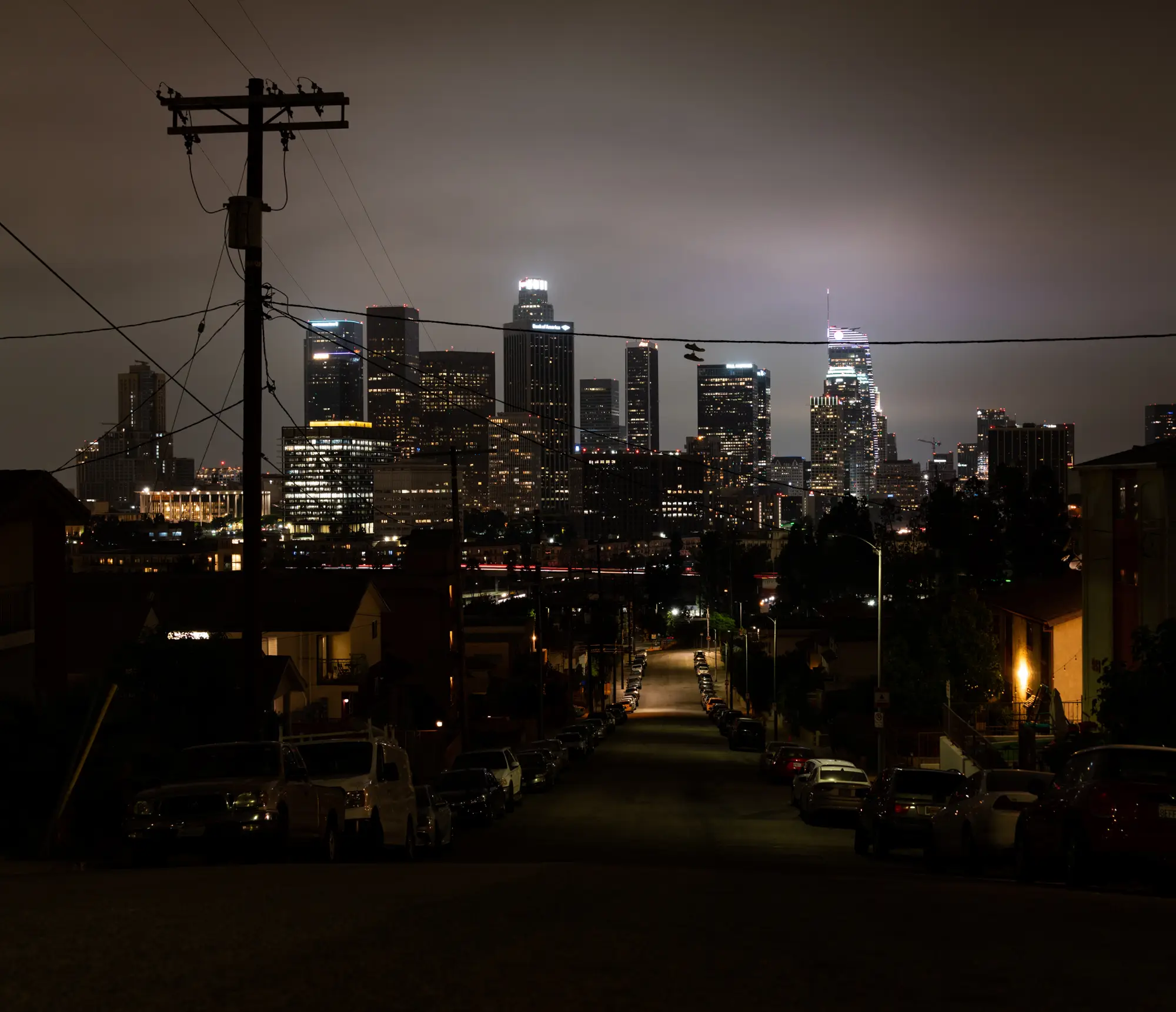 ilka mueller City Night Los Angeles Street Dark