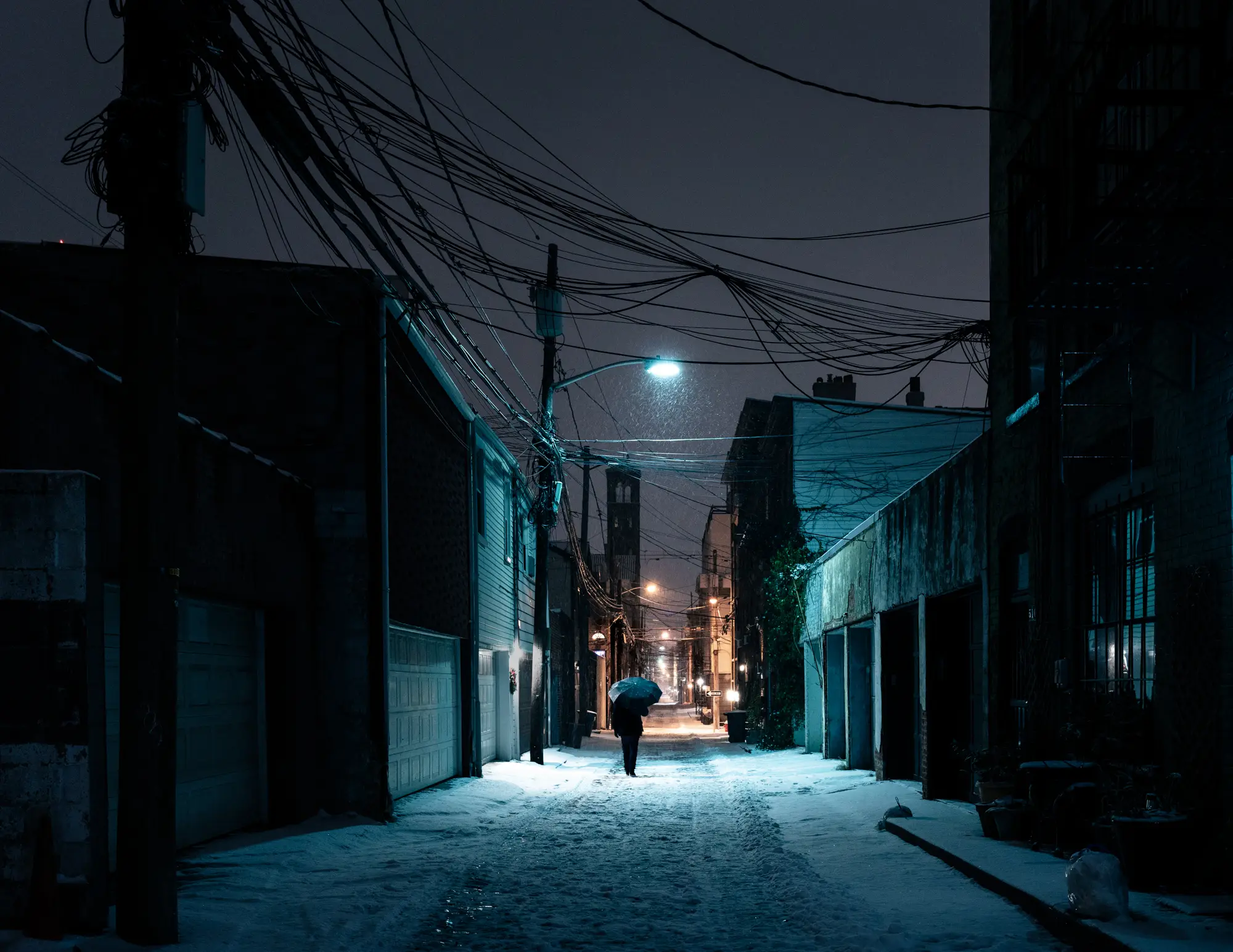 ilka mueller Night Streets Hoboken Snow