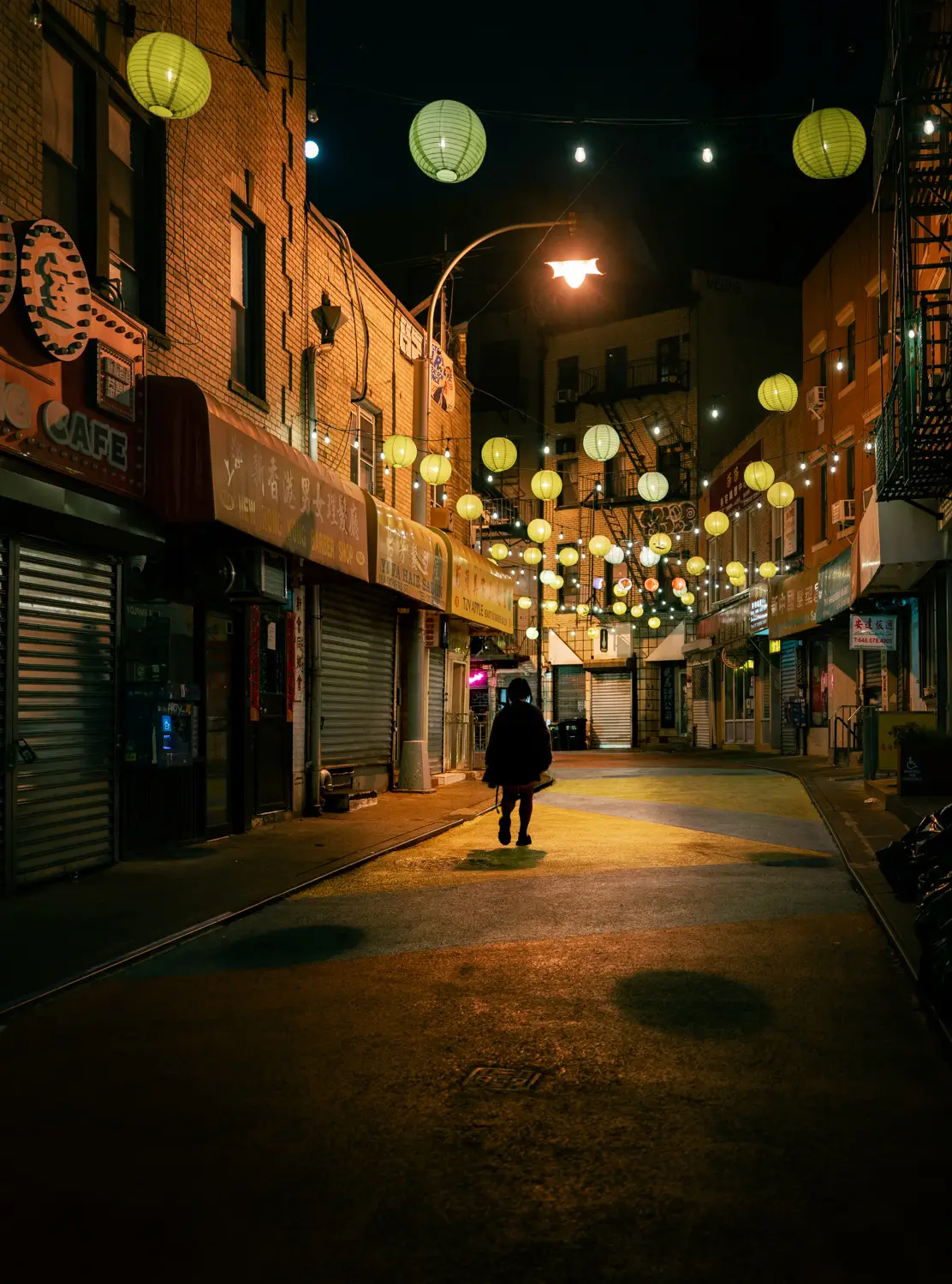 ilka mueller Night Streets New York China Town Street