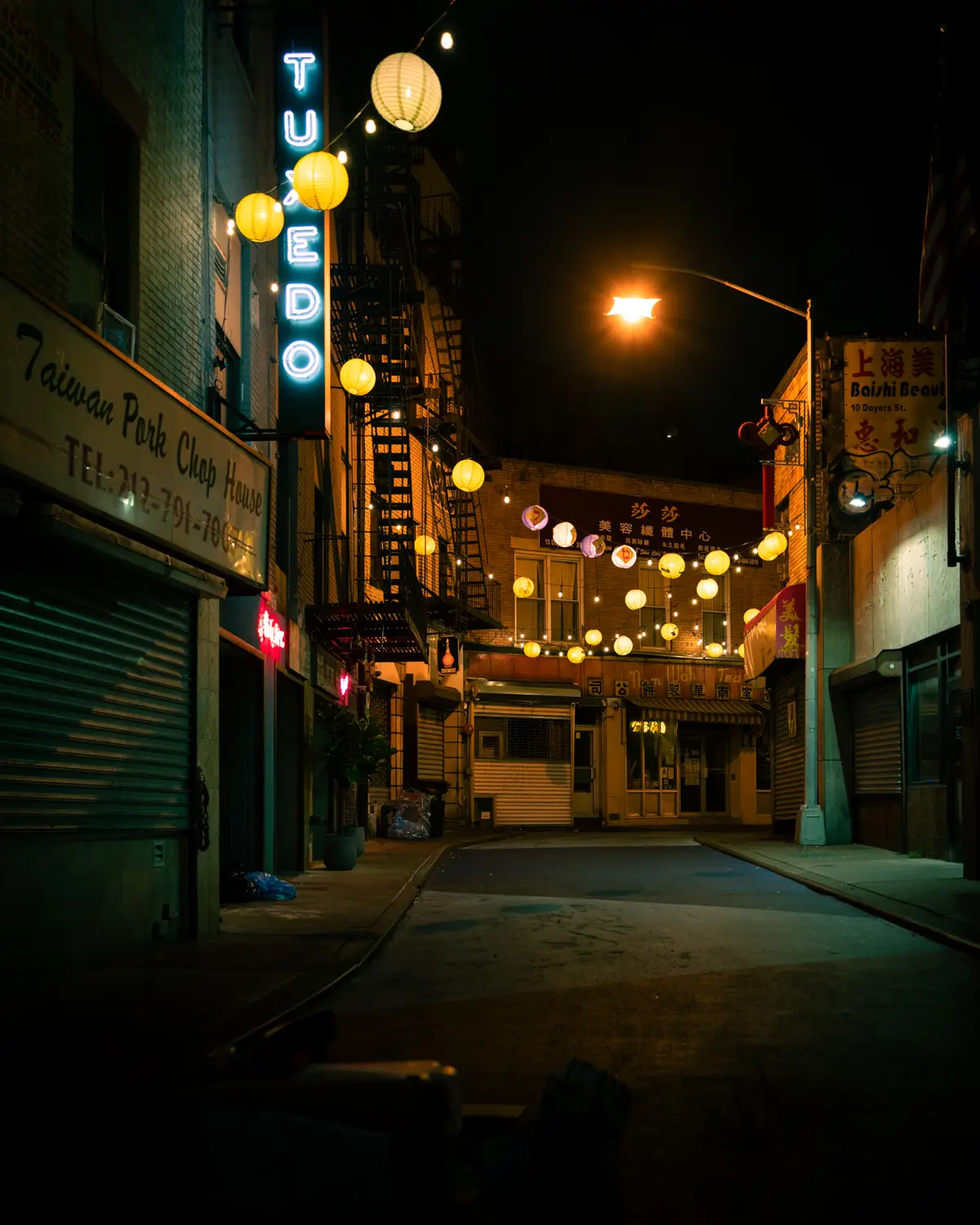 ilka mueller Night Streets New York China Town Streets
