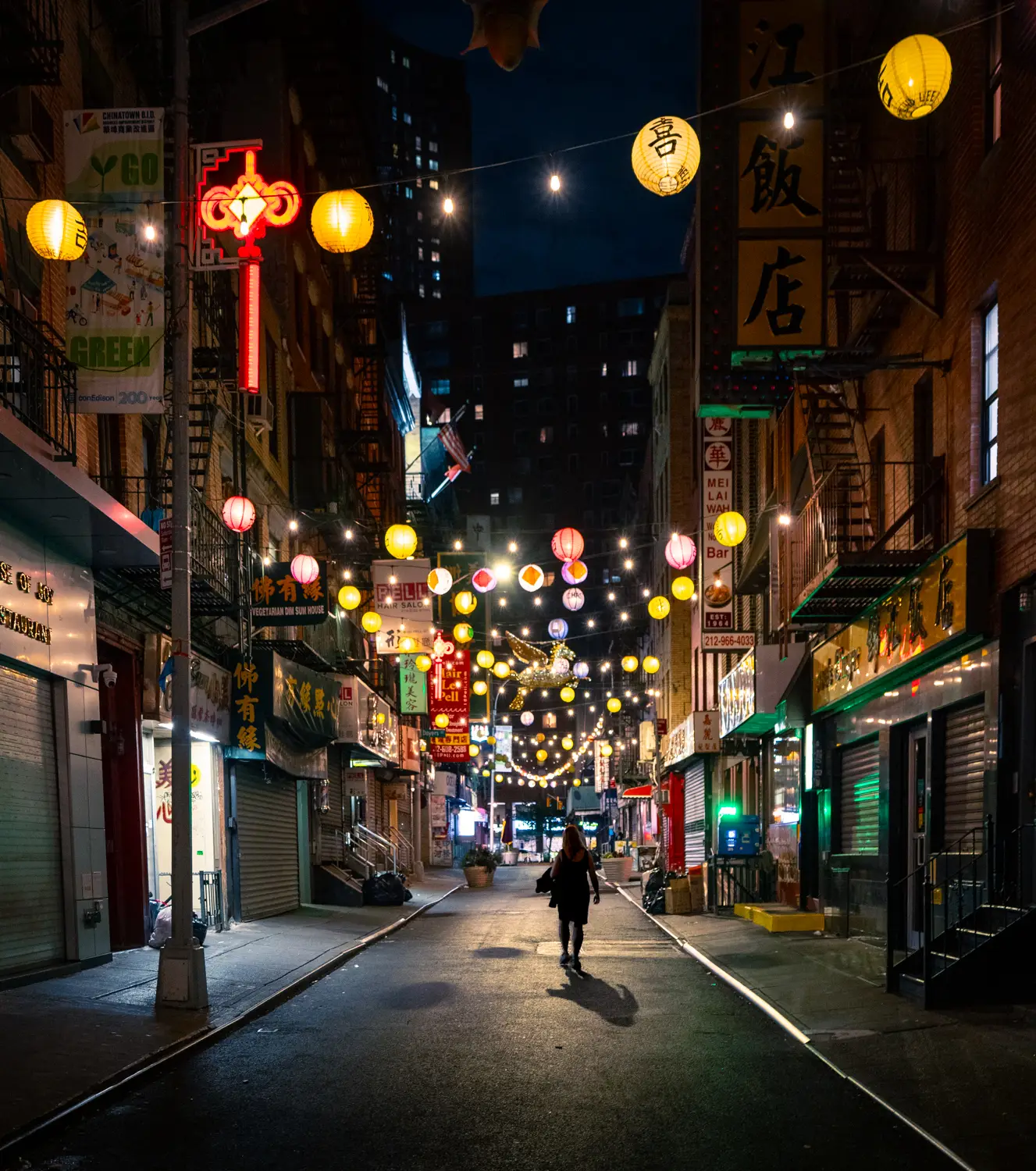 ilka mueller Night Streets New York China Town Way