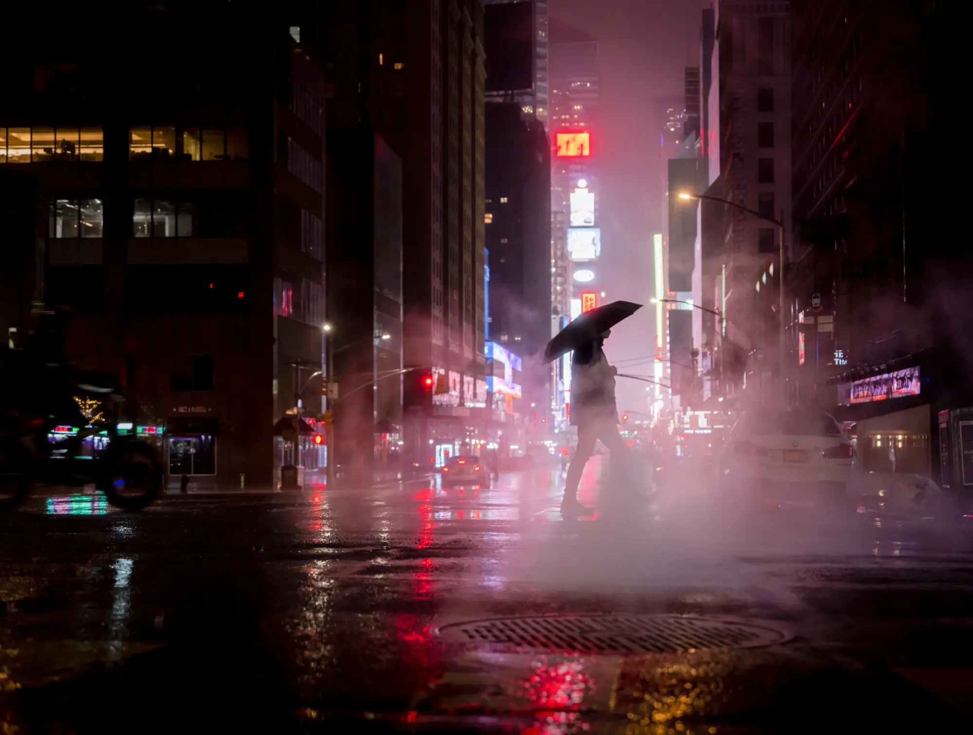 ilka mueller Night Streets New York Rainy Times Square