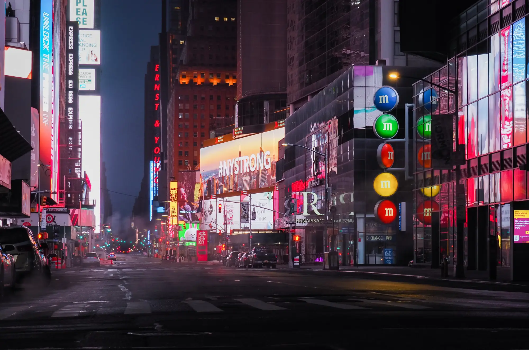 ilka mueller Night Streets New York Times Square Empty